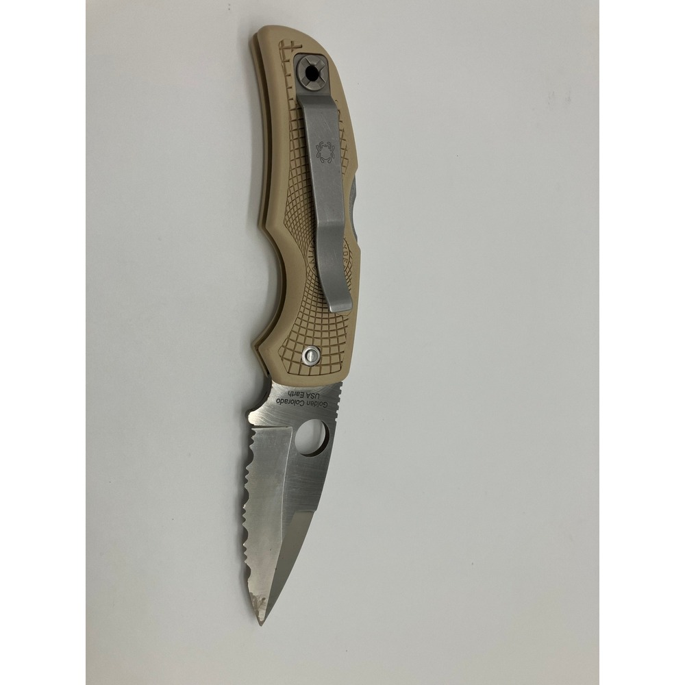 Spyderco Native 5 Lightweight Folding Knife Tan Operation Iraqi Freedom - Picture 6 of 11
